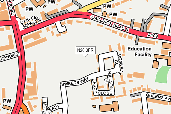N20 0FR map - OS OpenMap – Local (Ordnance Survey) N20 0FR map - OS OpenMap – Local (Ordnance Survey)