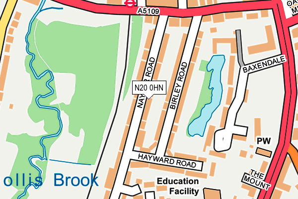 N20 0HN map - OS OpenMap – Local (Ordnance Survey)