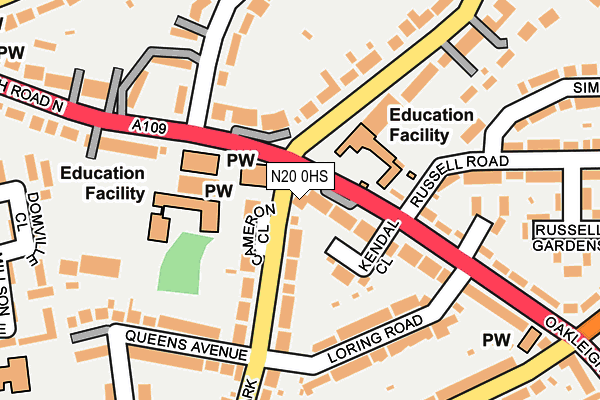 N20 0HS map - OS OpenMap – Local (Ordnance Survey) N20 0HS map - OS OpenMap – Local (Ordnance Survey)