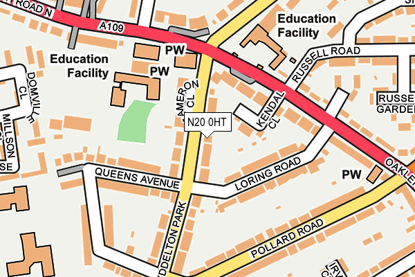 N20 0HT map - OS OpenMap – Local (Ordnance Survey) N20 0HT map - OS OpenMap – Local (Ordnance Survey)