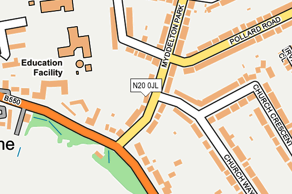 N20 0JL map - OS OpenMap – Local (Ordnance Survey) N20 0JL map - OS OpenMap – Local (Ordnance Survey)