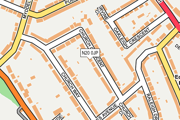 N20 0JP map - OS OpenMap – Local (Ordnance Survey) N20 0JP map - OS OpenMap – Local (Ordnance Survey)
