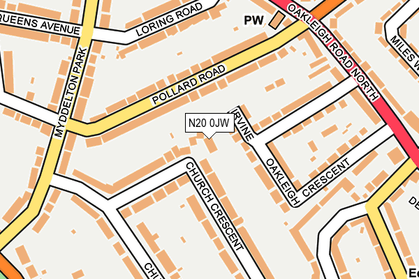 N20 0JW map - OS OpenMap – Local (Ordnance Survey) N20 0JW map - OS OpenMap – Local (Ordnance Survey)