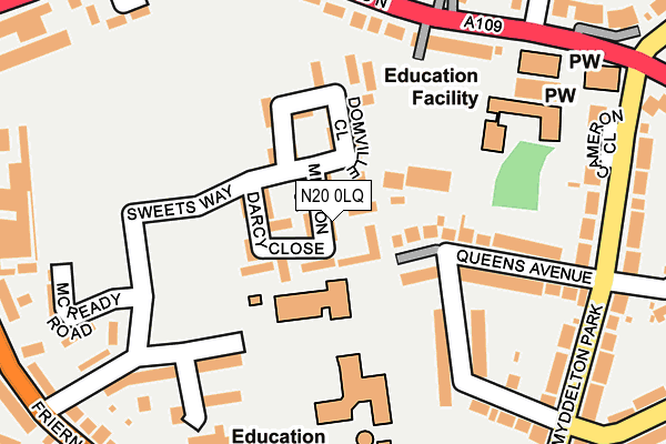 N20 0LQ map - OS OpenMap – Local (Ordnance Survey) N20 0LQ map - OS OpenMap – Local (Ordnance Survey)
