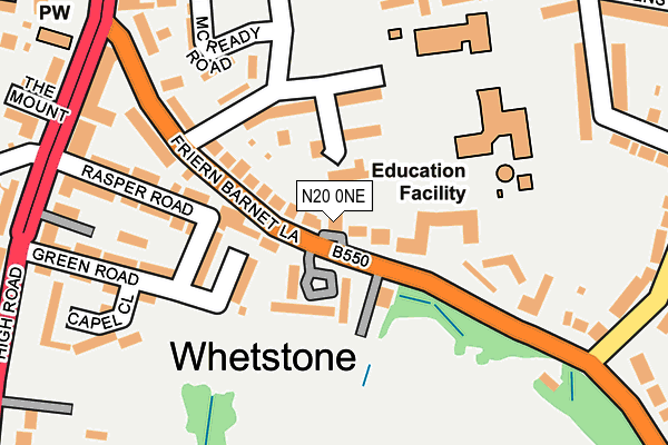 N20 0NE map - OS OpenMap – Local (Ordnance Survey)