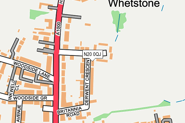 N20 0QJ map - OS OpenMap – Local (Ordnance Survey)