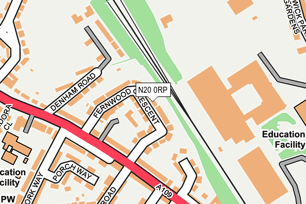 N20 0RP map - OS OpenMap – Local (Ordnance Survey) N20 0RP map - OS OpenMap – Local (Ordnance Survey)