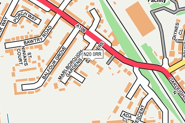 N20 0RR map - OS OpenMap – Local (Ordnance Survey) N20 0RR map - OS OpenMap – Local (Ordnance Survey)