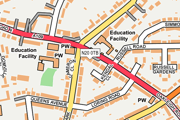 N20 0TB map - OS OpenMap – Local (Ordnance Survey) N20 0TB map - OS OpenMap – Local (Ordnance Survey)