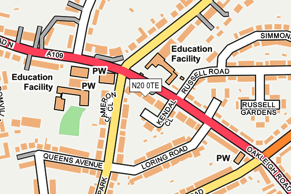 N20 0TE map - OS OpenMap – Local (Ordnance Survey) N20 0TE map - OS OpenMap – Local (Ordnance Survey)