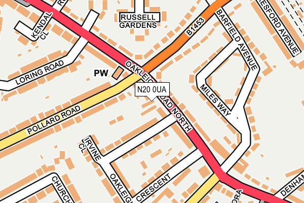 N20 0UA map - OS OpenMap – Local (Ordnance Survey) N20 0UA map - OS OpenMap – Local (Ordnance Survey)