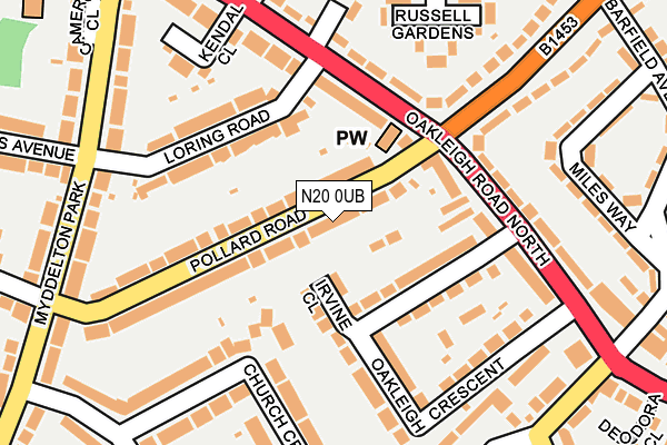 N20 0UB map - OS OpenMap – Local (Ordnance Survey) N20 0UB map - OS OpenMap – Local (Ordnance Survey)