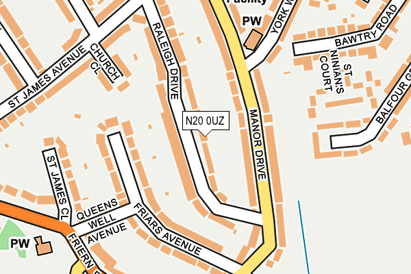 N20 0UZ map - OS OpenMap – Local (Ordnance Survey) N20 0UZ map - OS OpenMap – Local (Ordnance Survey)
