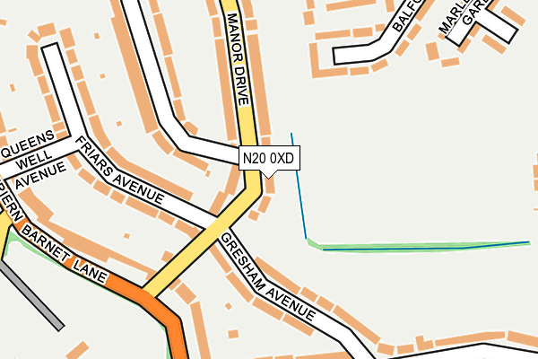 N20 0XD map - OS OpenMap – Local (Ordnance Survey) N20 0XD map - OS OpenMap – Local (Ordnance Survey)