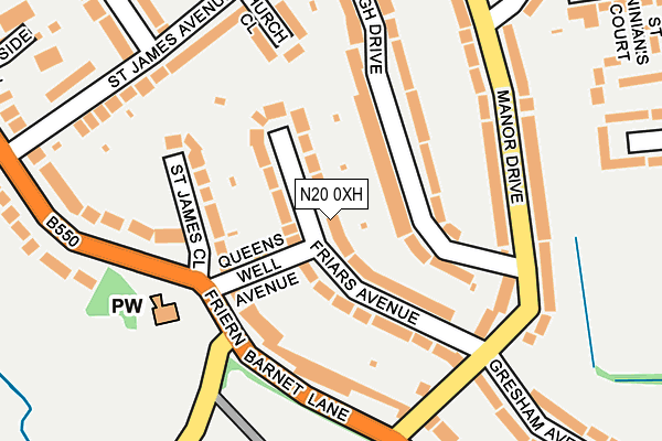 N20 0XH map - OS OpenMap – Local (Ordnance Survey) N20 0XH map - OS OpenMap – Local (Ordnance Survey)