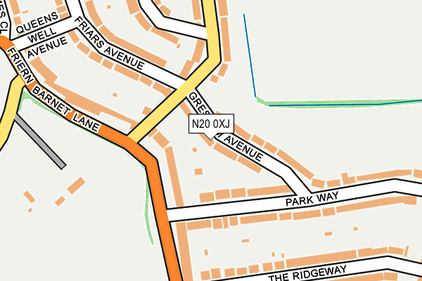 N20 0XJ map - OS OpenMap – Local (Ordnance Survey) N20 0XJ map - OS OpenMap – Local (Ordnance Survey)