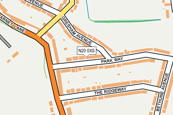 N20 0XS map - OS OpenMap – Local (Ordnance Survey) N20 0XS map - OS OpenMap – Local (Ordnance Survey)