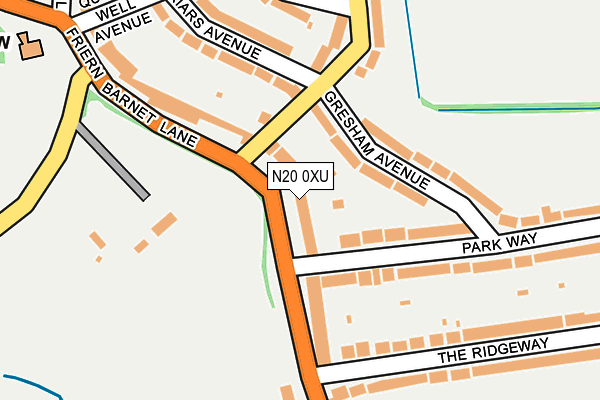 N20 0XU map - OS OpenMap – Local (Ordnance Survey) N20 0XU map - OS OpenMap – Local (Ordnance Survey)