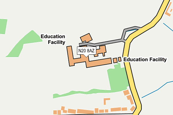 N20 8AZ map - OS OpenMap – Local (Ordnance Survey) N20 8AZ map - OS OpenMap – Local (Ordnance Survey)