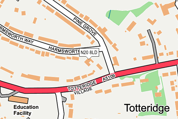 N20 8LD map - OS OpenMap – Local (Ordnance Survey) N20 8LD map - OS OpenMap – Local (Ordnance Survey)