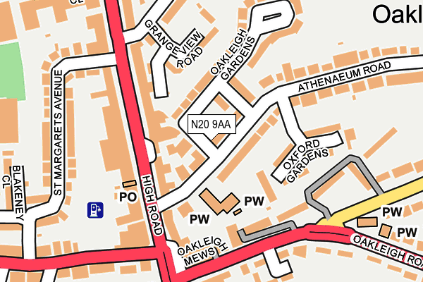 N20 9AA map - OS OpenMap – Local (Ordnance Survey) N20 9AA map - OS OpenMap – Local (Ordnance Survey)