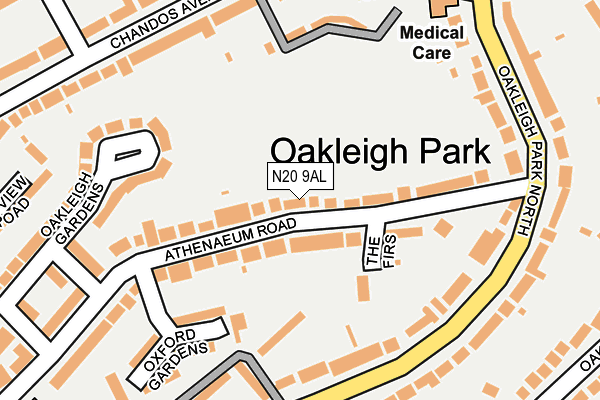 N20 9AL map - OS OpenMap – Local (Ordnance Survey) N20 9AL map - OS OpenMap – Local (Ordnance Survey)