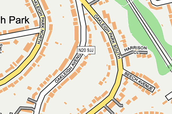 N20 9JJ map - OS OpenMap – Local (Ordnance Survey) N20 9JJ map - OS OpenMap – Local (Ordnance Survey)