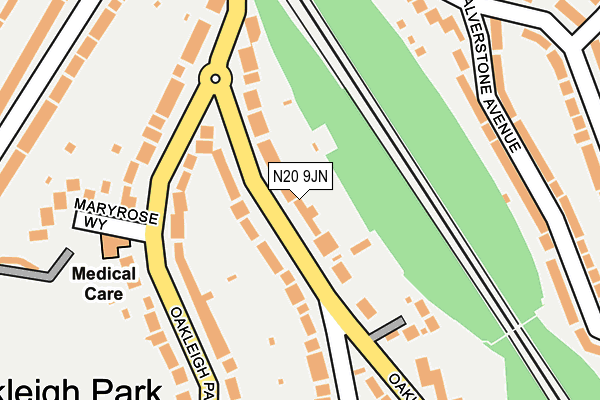 N20 9JN map - OS OpenMap – Local (Ordnance Survey) N20 9JN map - OS OpenMap – Local (Ordnance Survey)