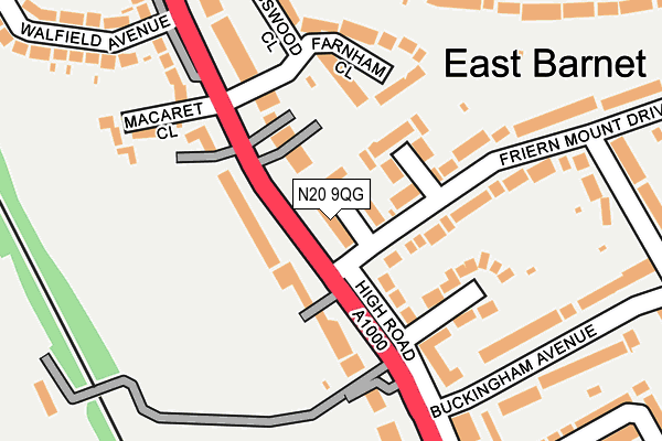 N20 9QG map - OS OpenMap – Local (Ordnance Survey) N20 9QG map - OS OpenMap – Local (Ordnance Survey)