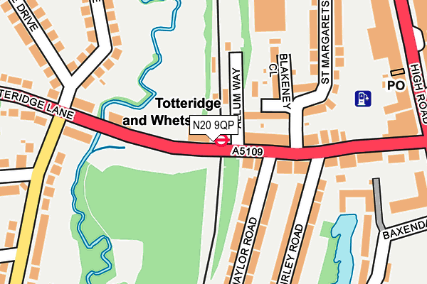 N20 9QP map - OS OpenMap – Local (Ordnance Survey) N20 9QP map - OS OpenMap – Local (Ordnance Survey)