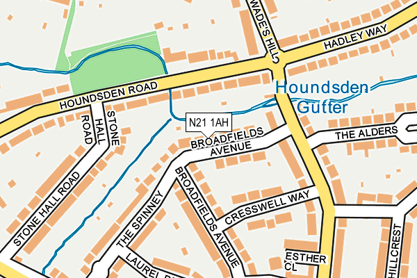 N21 1AH map - OS OpenMap – Local (Ordnance Survey) N21 1AH map - OS OpenMap – Local (Ordnance Survey)