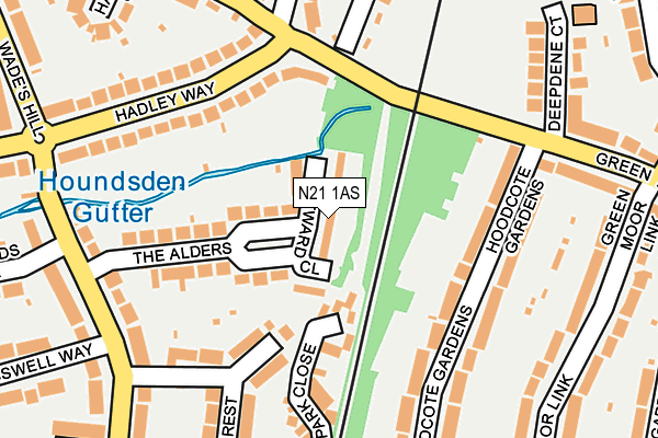 N21 1AS map - OS OpenMap – Local (Ordnance Survey) N21 1AS map - OS OpenMap – Local (Ordnance Survey)