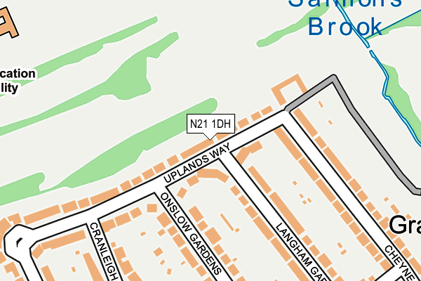 N21 1DH map - OS OpenMap – Local (Ordnance Survey) N21 1DH map - OS OpenMap – Local (Ordnance Survey)