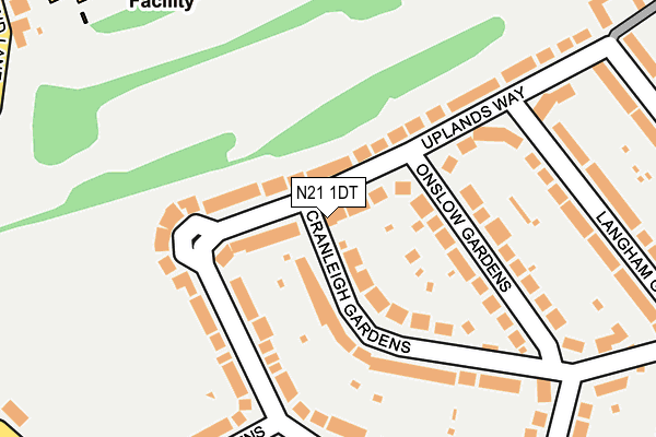N21 1DT map - OS OpenMap – Local (Ordnance Survey) N21 1DT map - OS OpenMap – Local (Ordnance Survey)