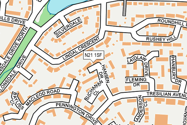 N21 1SF map - OS OpenMap – Local (Ordnance Survey) N21 1SF map - OS OpenMap – Local (Ordnance Survey)