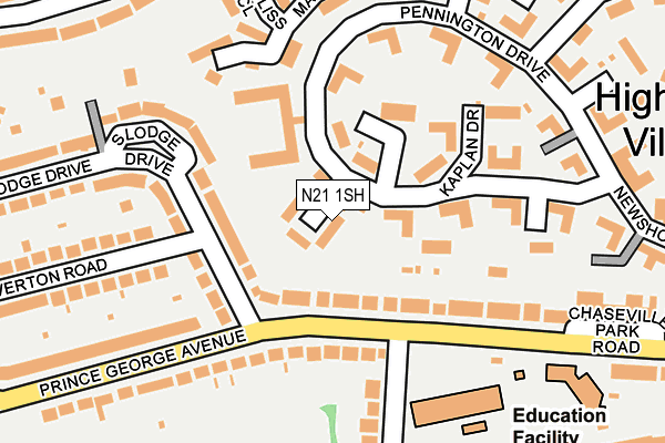 N21 1SH map - OS OpenMap – Local (Ordnance Survey) N21 1SH map - OS OpenMap – Local (Ordnance Survey)