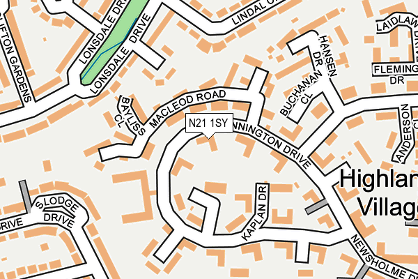 N21 1SY map - OS OpenMap – Local (Ordnance Survey) N21 1SY map - OS OpenMap – Local (Ordnance Survey)