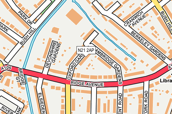 N21 2AP map - OS OpenMap – Local (Ordnance Survey) N21 2AP map - OS OpenMap – Local (Ordnance Survey)