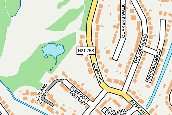 N21 2BS map - OS OpenMap – Local (Ordnance Survey) N21 2BS map - OS OpenMap – Local (Ordnance Survey)