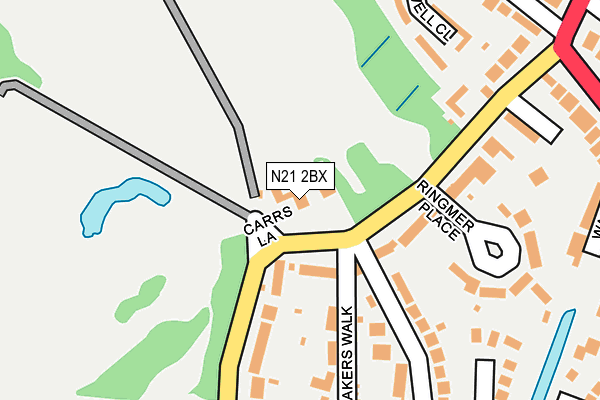 N21 2BX map - OS OpenMap – Local (Ordnance Survey) N21 2BX map - OS OpenMap – Local (Ordnance Survey)