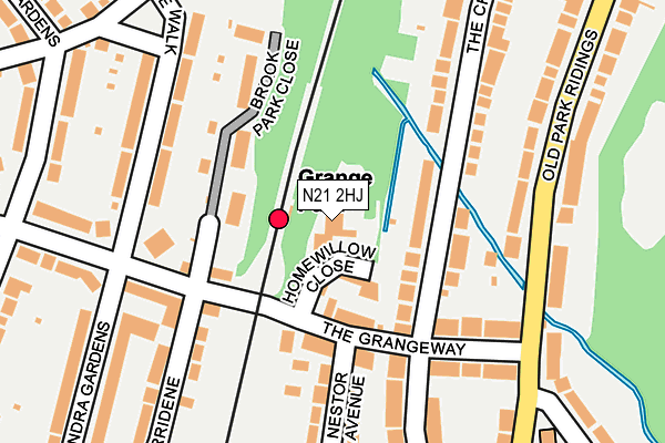 N21 2HJ map - OS OpenMap – Local (Ordnance Survey) N21 2HJ map - OS OpenMap – Local (Ordnance Survey)
