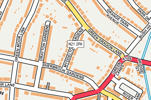 N21 2PA map - OS OpenMap – Local (Ordnance Survey) N21 2PA map - OS OpenMap – Local (Ordnance Survey)