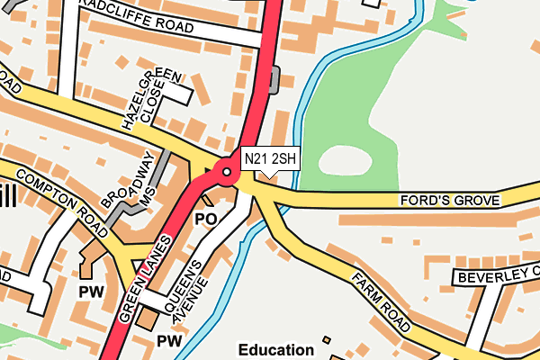 N21 2SH map - OS OpenMap – Local (Ordnance Survey) N21 2SH map - OS OpenMap – Local (Ordnance Survey)