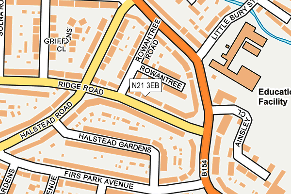 N21 3EB map - OS OpenMap – Local (Ordnance Survey) N21 3EB map - OS OpenMap – Local (Ordnance Survey)