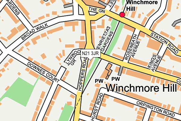 N21 3JR map - OS OpenMap – Local (Ordnance Survey) N21 3JR map - OS OpenMap – Local (Ordnance Survey)