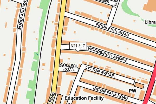 N21 3LG map - OS OpenMap – Local (Ordnance Survey) N21 3LG map - OS OpenMap – Local (Ordnance Survey)