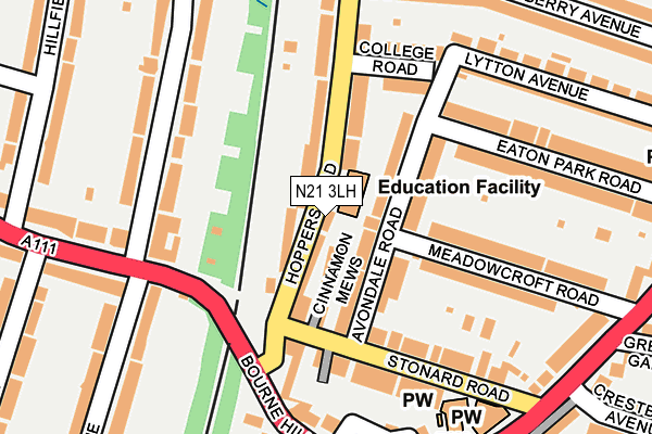 N21 3LH map - OS OpenMap – Local (Ordnance Survey) N21 3LH map - OS OpenMap – Local (Ordnance Survey)