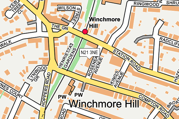 N21 3NE map - OS OpenMap – Local (Ordnance Survey) N21 3NE map - OS OpenMap – Local (Ordnance Survey)