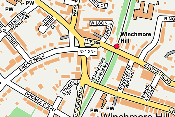 N21 3NF map - OS OpenMap – Local (Ordnance Survey) N21 3NF map - OS OpenMap – Local (Ordnance Survey)