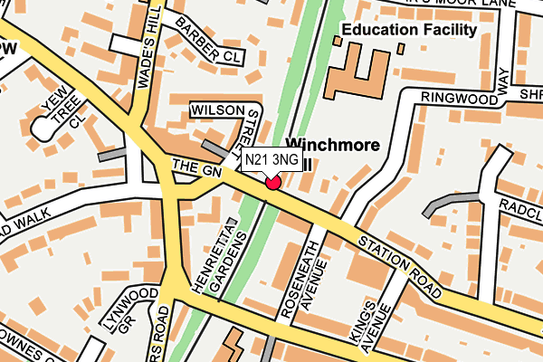 N21 3NG map - OS OpenMap – Local (Ordnance Survey) N21 3NG map - OS OpenMap – Local (Ordnance Survey)